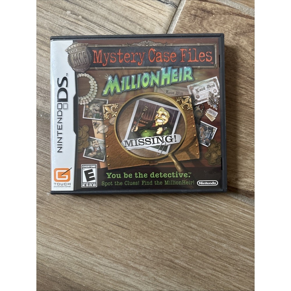 Mystery Case Files MillionHeir Nintendo DS Case Only